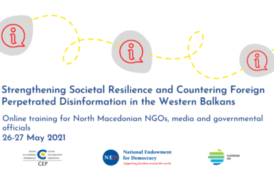 An online closed-door session for North Macedonian NGOs, media and
