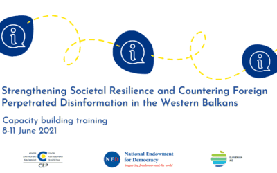 Announcing: Three-day training for enhancing resilience in Western Balkans