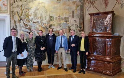 Panel discussion on Russian disinformation with expert Piotr Skwieciniski and Slovene governmental representatives