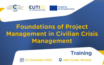 EUTI Training Call for Applications: Foundation of Project Management in Civilian Crisis Management