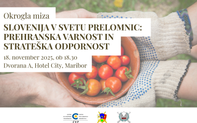 VABILO na razpravo: Slovenija v svetu prelomnic: prehranska varnost in strateška odpornost