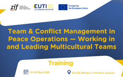 EUTI training: Team & Conflict Management in Peace Operations – Working in and Leading Multicultural Teams